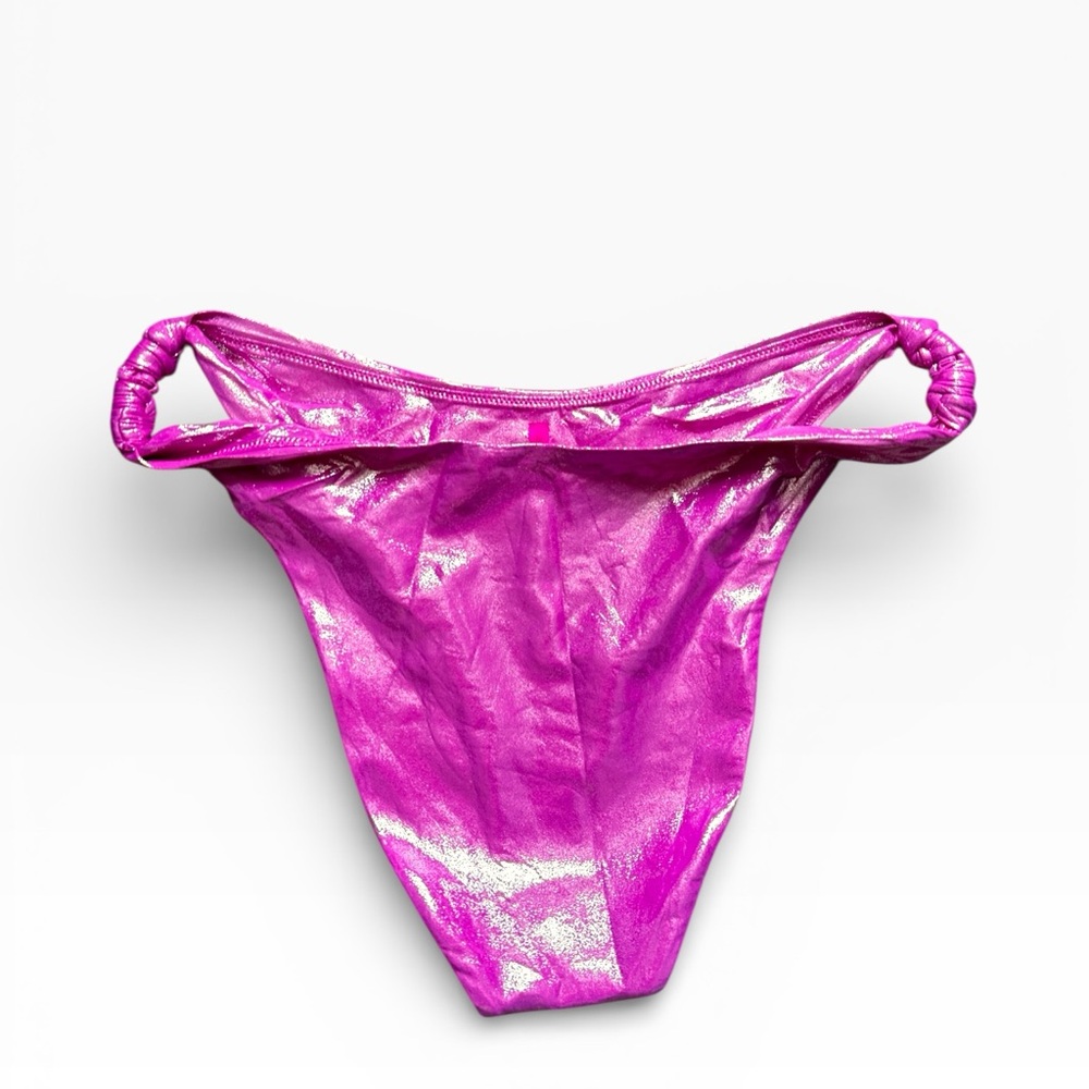 SKIMS Lollipop Pink Liquid Shine Bikini Bottom 4X - Picture 4 of 5